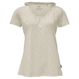 T-Shirt Jack Wolfskin Travel Hoody T Femmes White Sand
