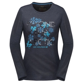 Langarmshirt Jack Wolfskin Ice Crystal Longsleeve Women Night Blau Damen