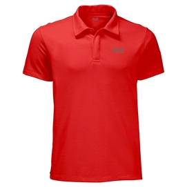 Polo Jack Wolfskin Three Towers Polo Hommes Fiery Red