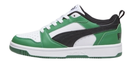Baskets PUMA Jeune PUMA Rebound V6 Lo PUMA White PUMA Black Archive Green