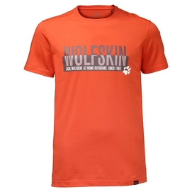 T-Shirt Jack Wolfskin Slogan T Homme Mango Orange