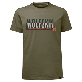 T-Shirt Jack Wolfskin Slogan T Homme Burnt Olive