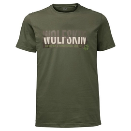 T-Shirt Jack Wolfskin Slogan T Woodland Green Herren