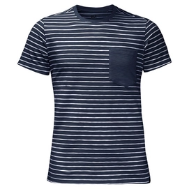T-Shirt Jack Wolfskin Travel Striped T Homme Night Blue Stripes