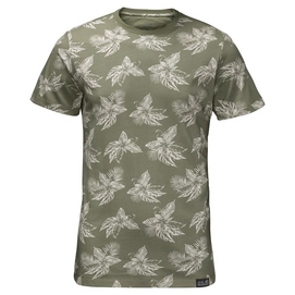 T-Shirt Jack Wolfskin Tropical T Homme Khaki All Over