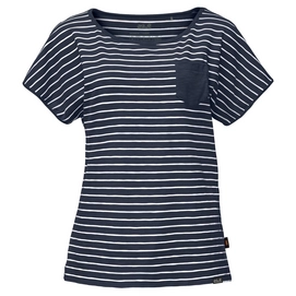 T-Shirt Jack Wolfskin Travel Striped T Women Midnightblue Stripes