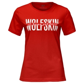 T-Shirt Jack Wolfskin Slogan T Femme Fiery Red