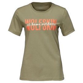 T-Shirt Jack Wolfskin Slogan Women Khaki