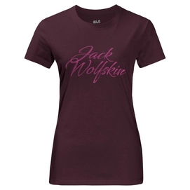 T-Shirt Jack Wolfskin Brand T Burgundy Damen