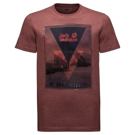 T-Shirt Jack Wolfskin Mountain T Redwood Herren