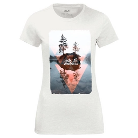 T-Shirt Jack Wolfskin Lake T Off-White Damen