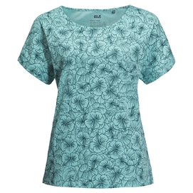 T-Shirt Jack Wolfskin Hibiscus Flower Aqua All Over Damen