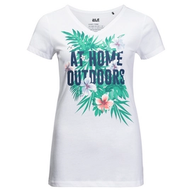 T-Shirt Jack Wolfskin Womens At Home White Rush