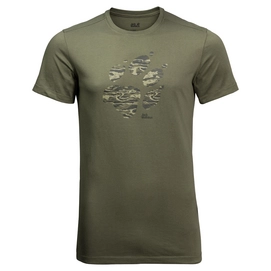 T-Shirt Jack Wolfskin Mens Paw Woodland Green