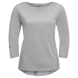 T-shirt Jack Wolfskin Femme Coral Coast 3/4 TLight Grey