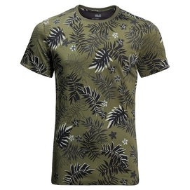 T-Shirt Jack Wolfskin Leaf Woodland Green Allover Herren
