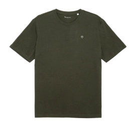 T-shirt KnowledgeCotton Apparel Men Loke Badge Tee  Forrest Night