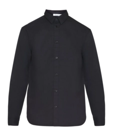 Shirt KnowledgeCotton Apparel Men Alf Regular Crispy Cotton Shirt Black Jet '24