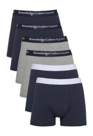 Boxers KnowledgeCotton Apparel Men Anchor 6 Pack Total Eclipse