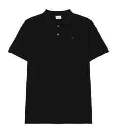 Poloshirt KnowledgeCotton Apparel Toke Basic Badge Herren Black Jet