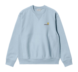 Pull Carhartt WIP Unisexe American Script Frosted Blue