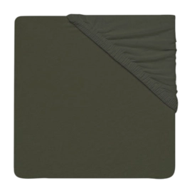 Lenzuolo con angoli per culla bambini 60 x 120 cm Jollein, Jersey, Verde foglia