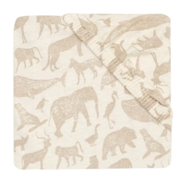 Drap-Housse Jollein Jersey Animals Nougat