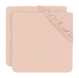 Spannbettlaken Jollein Jersey Boxmatratze Pale Pink (2er-Pack)