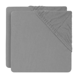 Drap-Housse Jollein Jersey Boxmatras Storm Grey (2pack)
