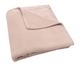 Draps pour Lit d'Enfant Jollein Couverture Basic Knit Wild Rose/Fleece