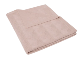 Draps pour Lit d'Enfant Jollein Couverture Enfant Shell Knit Wild Rose GOTS