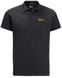 Polo Jack Wolfskin Homme Essential Polo Black