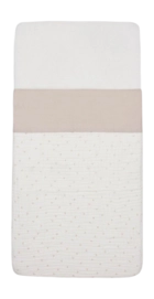 Laken für Babywiege Jollein Laken Wiege Slub Nougat