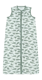 Babyslaapzak Jollein Zomer Hydrofiel Whales Ash Green