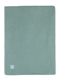 Babydeken Jollein Deken Wieg Basic Knit Forest Green/Fleece