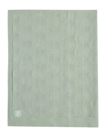 Babydecke Jollein Decke Wiege Shell Strick Knit Sea Foam GOTS