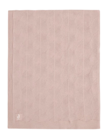 Babydeken Jollein Deken Wieg Shell Knit Wild Rose GOTS