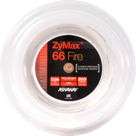 Badmintonsnaar Ashaway Zymax 66 Fire Power White (0.66mm/200m)