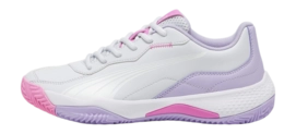 Padel shoe PUMA Women NOVA Smash Silver Mist PUMA White Vivid Violet 24