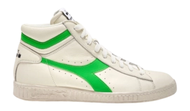 Diadora Women Game L High Fluo Waxed White Dd Green
