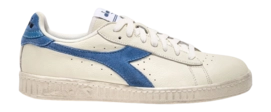 Baskets Diadora Unisexe Game L Low Waxed Suede Pop White Blue Bleached Denim