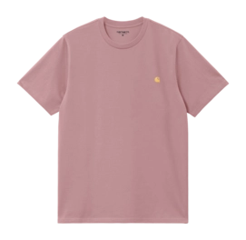 T-Shirt Carhartt WIP Unisexe S/S Chase Glassy Pink / Gold