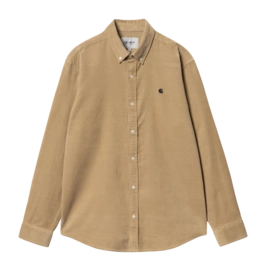 Chemise Carhartt WIP Unisexe L/S Madison Fine Cord Sand / Black