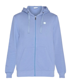Vest KnowledgeCotton Apparel Men Ask Regular Zip Hood Kangaroo Badge Sweat Moonlight Blue