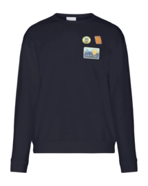 Jumper KnowledgeCotton Apparel Men Loose Fit Crew Sweat With Badge Embr Night Sky