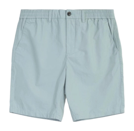 Korte broek KnowledgeCotton Apparel Men Fig Loose Poplin Elastic Waist String Gray Mist