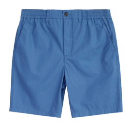 Korte broek KnowledgeCotton Apparel Men Fig Loose Poplin Elastic Waist String Moonlight Blue