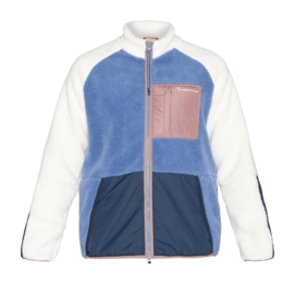 Vest KnowledgeCotton Apparel Men Teddy Zip Sweat Moonlight Blue