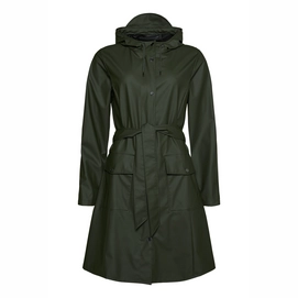 Regenjas RAINS Female Curve Jacket Green-S