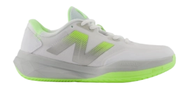 Padelschoen New Balance Women Fuelcell 796V4 Padel White Bleached Lime Glo Brighton Grey